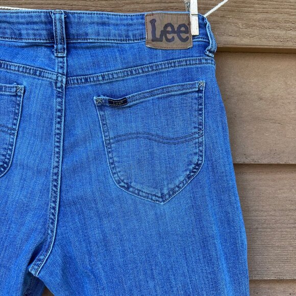 Lee Mens Regular Fit Straight Leg Blue Denim Jeans - Picture 10 of 12